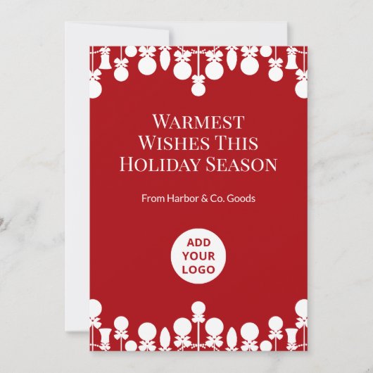 Custom Branding Holiday Kaart voor Bedrijven (Voorkant)