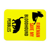 Custom brandweerman red mijn bloedhond brandveilig magneet (Horizontaal)