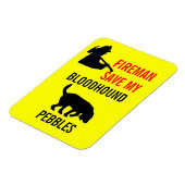 Custom brandweerman red mijn bloedhond brandveilig magneet (Linkerzijde)