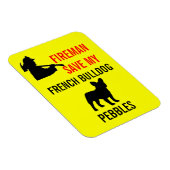 Custom Brandweerman Red mijn Franse BullDog brandv Magneet (Rechterzijde)