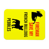 Custom Brandweerman Red mijn Franse BullDog brandv Magneet (Horizontaal)