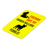 Custom Brandweerman Red mijn Franse BullDog brandv Magneet (Linkerzijde)