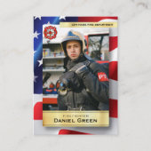 Custom Brandweerman Trading Kaarten Alle Afdeling Contactkaartje (Voorkant)