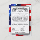 Custom Brandweerman Trading Kaarten Alle Afdeling Contactkaartje (Achterkant)