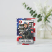 Custom Brandweerman Trading Kaarten Alle Afdeling Contactkaartje (Staand voorkant)