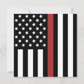 Custom brandweerman vader Vaderdag dunne rode lijn Kaart (Achterkant)