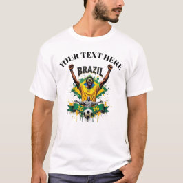 Custom Brazil Soccer Football Team Supporter T-shirt