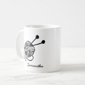 Custom Breien Liefhebber Gift Gepersonaliseerd Bre Koffiemok (Voorkant links)