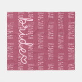 Custom Bridal Blanket Wedding Gift for Bride Fleece Deken (Voorkant (Horizontaal))