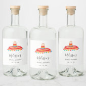 Custom Bridal Fiesta Sombrero Likeurfles Etiket (Flessen)