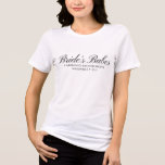 Custom Bride Babes Bachelorette Weekend Trendy Tri-Blend Shirt<br><div class="desc">Vier je vrijgezellenweekend in stijl met dit chique "Bride's Babes" aangepaste T-shirt! Dit shirt, met een elegante scripttypografie en persoonlijke gegevens zoals de naam, locatie en het jaar van de bruid, is ideaal voor een stijlvol en gedenkwaardig feest. Ideaal voor een weekendje weg of een andere bestemming, dit t-shirt biedt...</div>