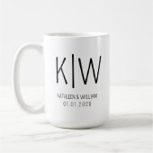 Custom Bride & Groom Mug, Wedding Favor for Couple Koffiemok (Links)