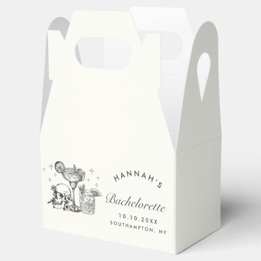 Custom Bride or Die Bachelorette Cocktail Party Bedankdoosjes (Geopend)