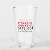 Custom Bride Squad Bloemen Glas (Achterkant)