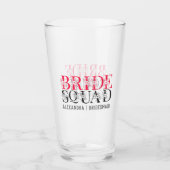 Custom Bride Squad Bloemen Glas (Voorkant)