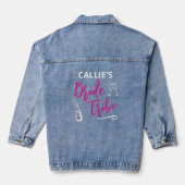 Custom Bride Tribe Bachelorette Party Denim Jacket (Achterkant)