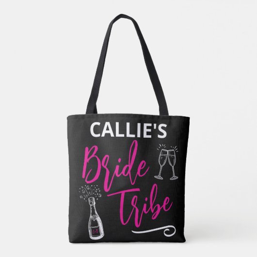 Custom Bride Tribe Bachelorette Party Tote Bag (Achterkant)