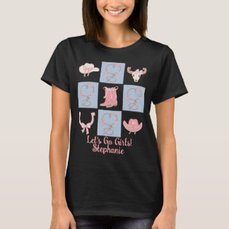 Custom Bride's Let's Go Girls! vrijgezellenfeest T-shirt