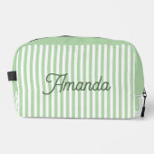 Custom Bridesmaid Striped Cosmetic Bag Toilettasje (Voorkant)
