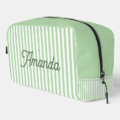 Custom Bridesmaid Striped Cosmetic Bag Toilettasje (Rechterhoek)