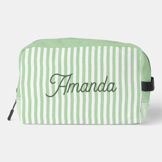 Custom Bridesmaid Striped Cosmetic Bag Toilettasje (Achterkant)