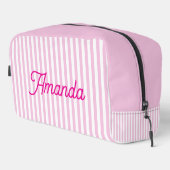 Custom Bridesmaid Striped Cosmetic Bag Toilettasje (Rechterhoek)