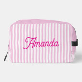 Custom Bridesmaid Striped Cosmetic Bag Toilettasje (Achterkant)