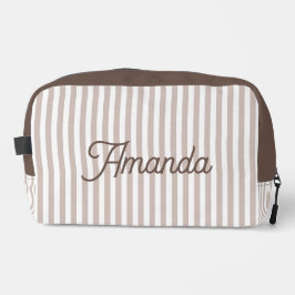 Custom Bridesmaid Striped Cosmetic Bag Toilettasje