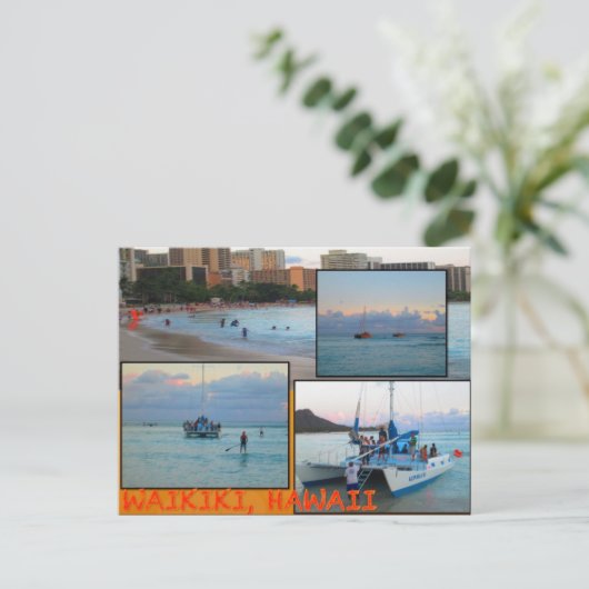 CUSTOM BRIEFKAARTEN - HAWAII COLLAGE# 28 (Staand voorkant)