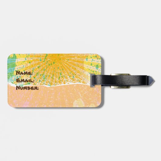 Custom, Bright and Sunny Florida Bagagelabel (Achterkant horizontaal)