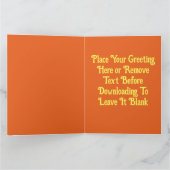 Custom Bright Sinaasappel Yellow Tie Dye Peace Sig Kaart (Binnen)