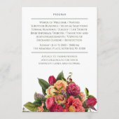 Custom Bright Waterverf Floral Funeral Program Programmakaart (Achterkant)
