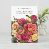 Custom Bright Waterverf Floral Funeral Program Programmakaart (Staand voorkant)