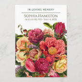 Custom Bright Waterverf Floral Funeral Program Programmakaart (Voorkant)