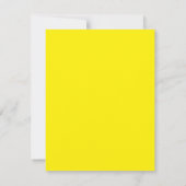 Custom Bright Yellow Flat Note Card with Name Notitiekaartje (Achterkant)