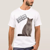 Custom British Shorthair Cat "Snickers" T-Shirt (Voorkant)