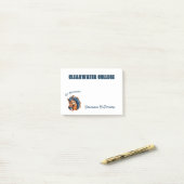 CUSTOM Broncos hengst mascotte | Blauw & Sinaasapp Post-it® Notes (Op bureau)