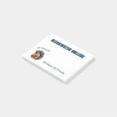 CUSTOM Broncos hengst mascotte | Blauw & Sinaasapp Post-it® Notes (Schuin)