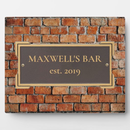 Custom Bronze on Brick Memorial Plaque Fotoplaat (Voorkant)