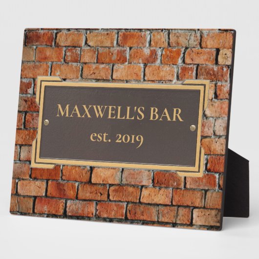 Custom Bronze on Brick Memorial Plaque Fotoplaat (Zijkant)