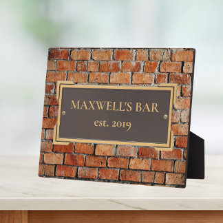 Custom Bronze on Brick Memorial Plaque Fotoplaat