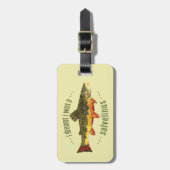 Custom Brook-forel Gevist Bagagelabel (Voorkant verticaal)