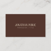 Custom Brown & Beige Template Luxe Premium Thick Visitekaartje (Voorkant)