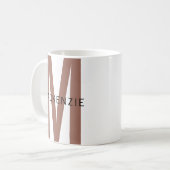 Custom Brown Monogram Mug Gift for Aunts & Women Koffiemok (Voorkant links)