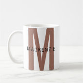Custom Brown Monogram Mug Gift for Aunts & Women Koffiemok (Links)