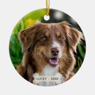Custom Brown Shepherd Dog Foto Keramisch Ornament