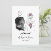 Custom bruid en bruidegom | Vrijgezellenfeest Kaar Kaart (Staand voorkant)