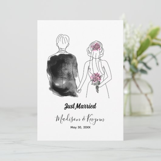 Custom bruid en bruidegom | Vrijgezellenfeest Kaar Kaart (Staand voorkant)