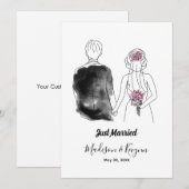 Custom bruid en bruidegom | Vrijgezellenfeest Kaar Kaart (Voorkant / Achterkant)