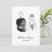 Custom bruid en bruidegom | Vrijgezellenfeest Kaar Kaart (Staand voorkant)